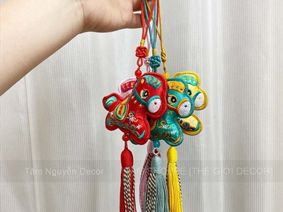 Dây treo Ngựa vải tua rua [Nhiều màu - Cao cấp] PKT-TET-12